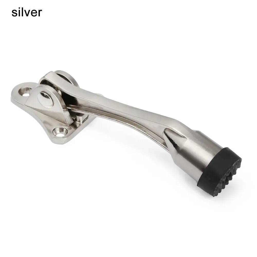 Откидная дверная пробка из цинкового сплава, рычажный дверной держатель, уловитель, резиновый буфер, настенный напольный стопор, домашний дверной держатель