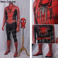 high quality tobey spider costume with relief logo first tobey spider cosplay costume