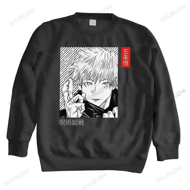 

Мужская хлопковая толстовка с длинным рукавом, с принтом манга, годжо, Сатору