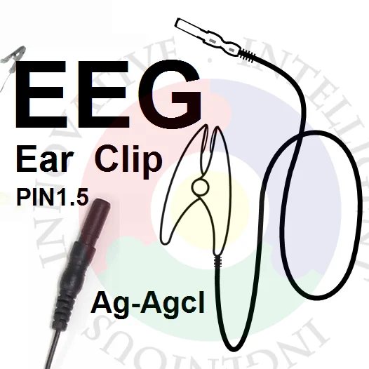 

Advanced EEG ear clip electrode, silver chloride ear clip electrode, suitable for openbci and other EEG modules