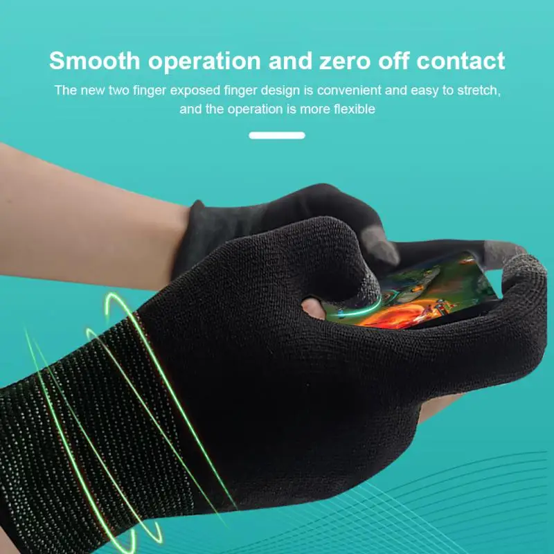 

Breathable Mobile Game Fingertips Anti-Sweat Thumb Cover Highly Sensitive Nano-Silver Carbon Fiber Portable Gaming Accessories