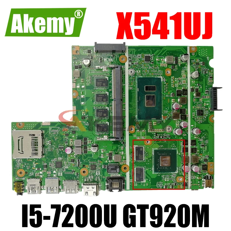 

Материнская плата Akemy X541UJ X541UVK для ноутбука Asus X541UJ X541UV X541U A541, протестированная оригинальная материнская плата 4G ОЗУ, аналогичная GT920M