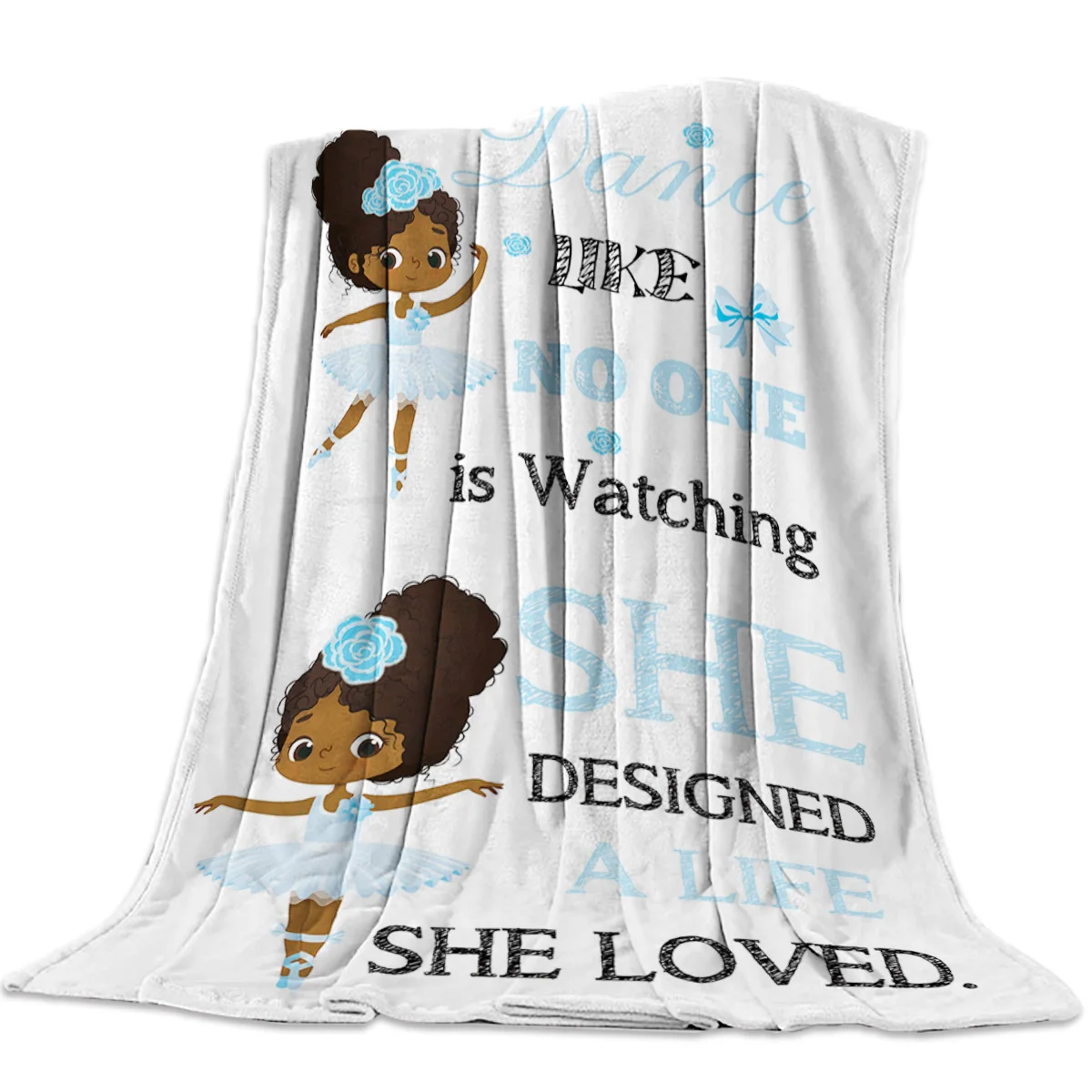 

Soft Cozy Lightweight Warm for Sofa BedTravelling Camping Gift for Girls Flower Fairy Girl Pattern Flannel Throw Blanket Super