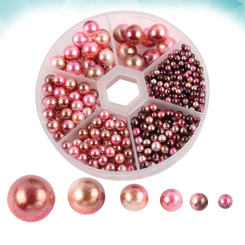 

Beads Pearl Round Loose Resin Fake Holes Making Vase Colorful Craft Acrylic Spacer Embellishments Jewelry Crafting Filler Bead