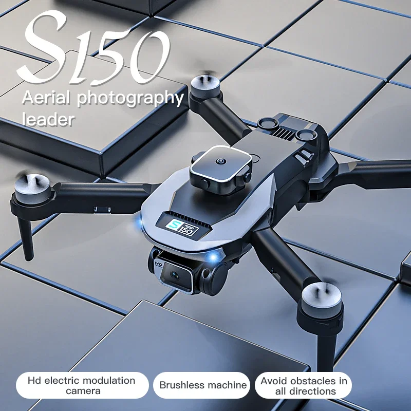 

New S150 Mini Drone Optical Flow Brushless Quadcopter Kids Toys Obstacle Avoidance Gifts 4K Professional 8K Dual Camera RC Dro