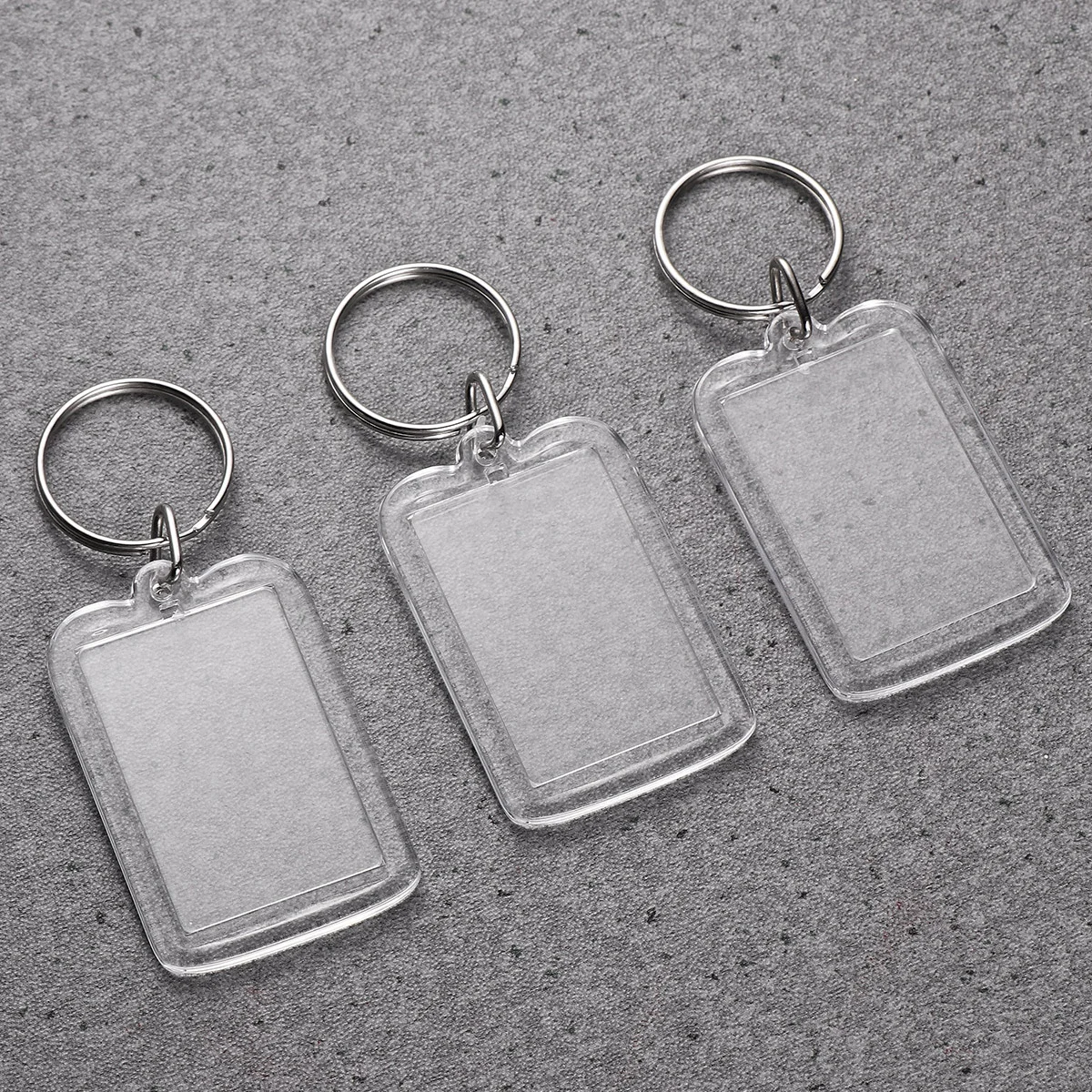 Серебряный брелок ULTNICE пустая вставка для ключей фоторамка акриловая
