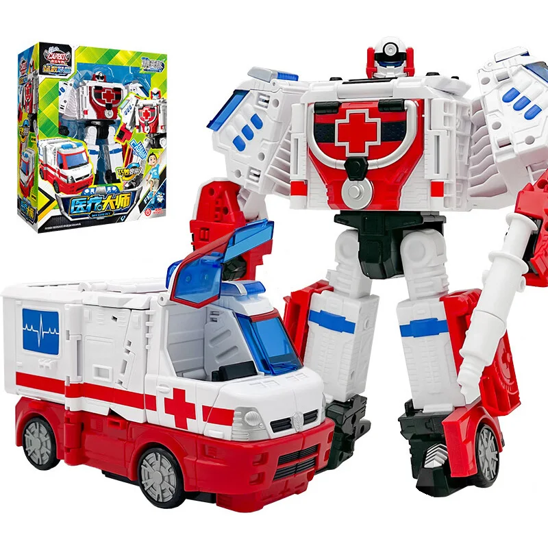 Фото Новый робот-трансформер ABS Carbot: игрушка-машина, фигурка, два режима трансформации, спасательная машина-игрушка для детей, подарок №5