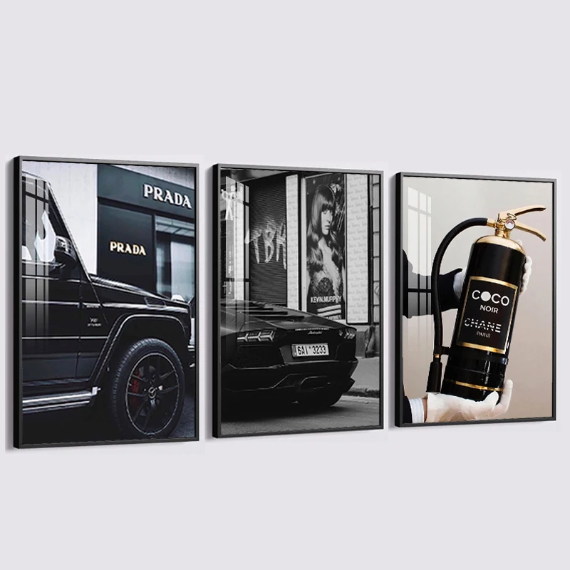 

Luxury Call Wall Art Canvas Painting Fire Extinguisher Snake Poster and Prints Modern Art Black and White Picture Home Decor