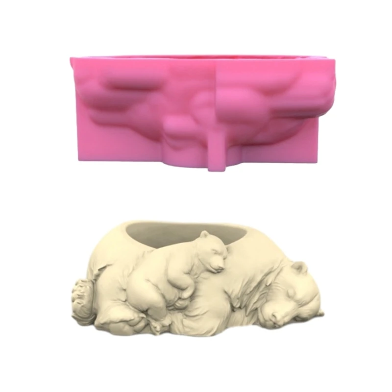 

Sleeping Animal Shaped Planter Mold Flowerpots Molds Silicone Concrete Mould