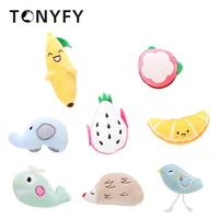 4pcsset catnip toy fruit animals shape whale hedgehog soft cat chew playing catch kitten interactive game cats toys supplies