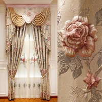 4d embossed curtains custom high precision finished curtains for living room and bedroom blackout european curtains