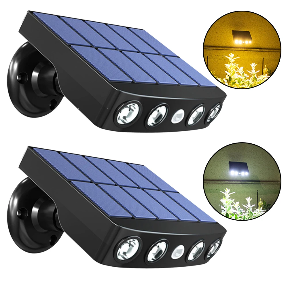 

Мощный светодиодный настенный светильник на солнечной батарее, уличный водонепроницаемый фонарь с датчиком движения, IP65, для сада, дорожек,...