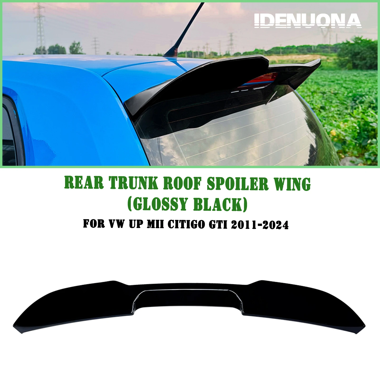 Для Volkswagen VW UP SEAT Mii Skoda Citigo 2011+ GTI Стиль задняя крышка багажника спойлер крыша крыло