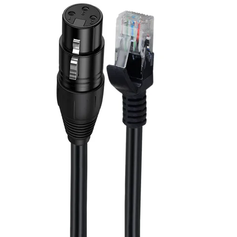 Аудиокабель Canon XLR3 с разъемом «папа» и «мама» на RJ45, подходит для контроллера DMX-CON серии LED RGB