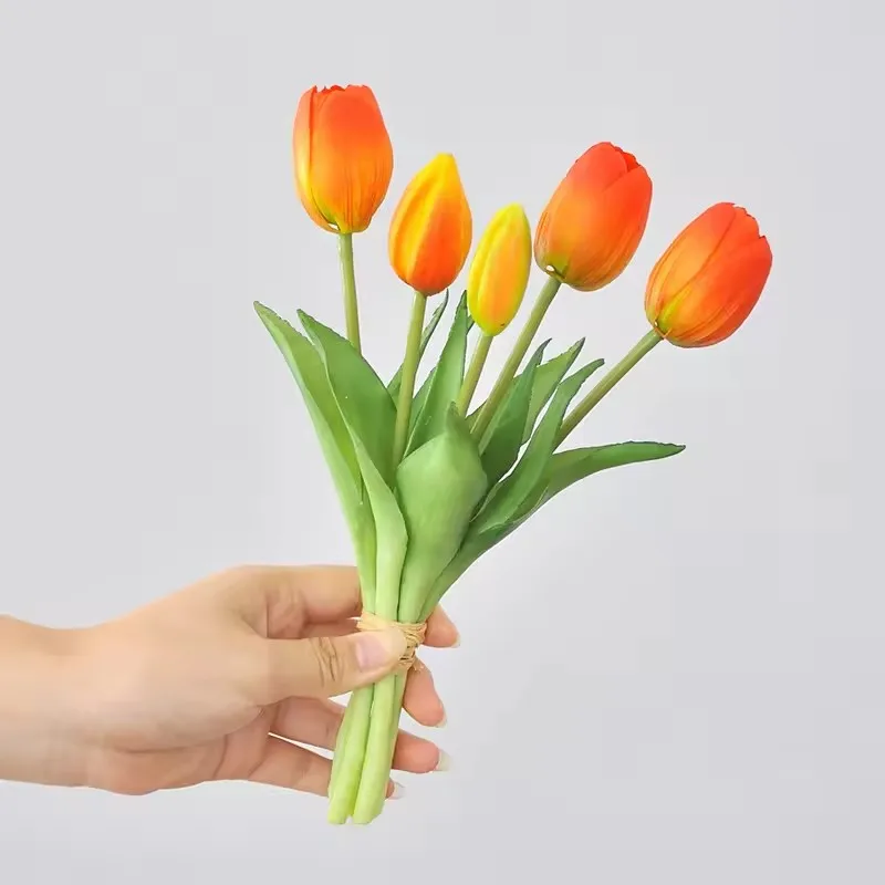 

Искусственные тюльпаны из латекса LaurelChow, 40 см, набор из 5 штук