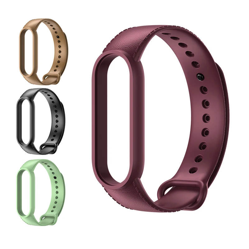 

Silicone Soft Sports Wristbands For Xiaomi Mi Band 6 5 4 3 Strap Plain Weave Replacement Bracelet Watches Accessories Mi Band