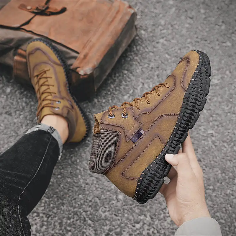 

Высокие кроссовки для мужчин для похудения, безопасная теннисная резиновая обувь, теннисная Роскошная марка 2022, охотничья обувь, мужские но...