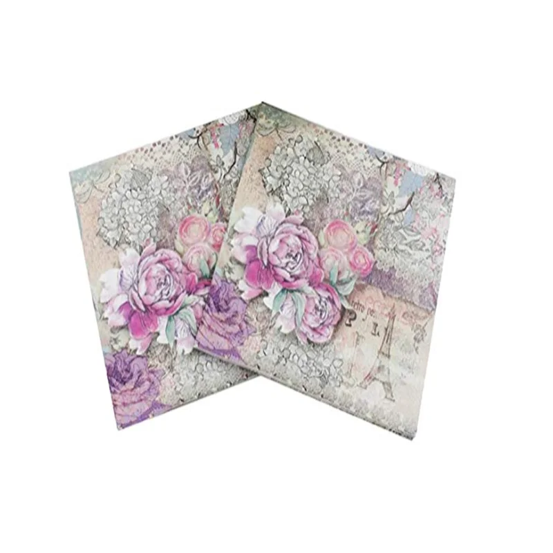 

33 x 33cm wholesale decorative wood pulp cocktail napkins