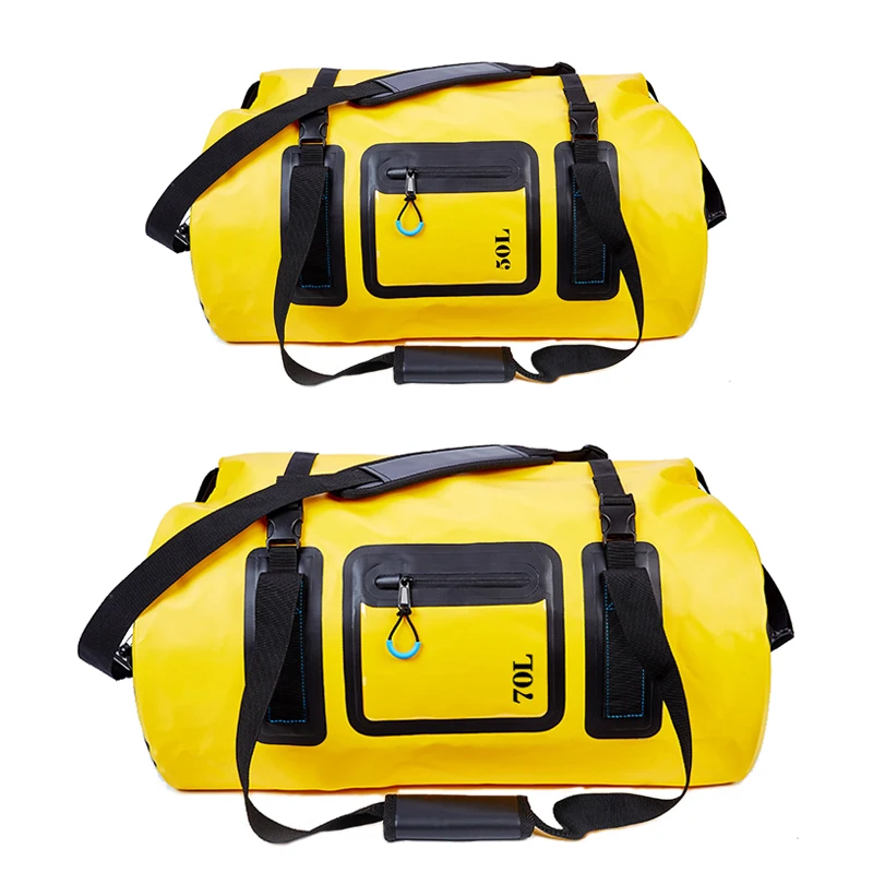 50/70L Large Capacity Waterproof Bag 500D PVC Dry Outdoor Camping Duffel Rafting Sports Handbag Kayak Hermetic Ocean Beach Bag