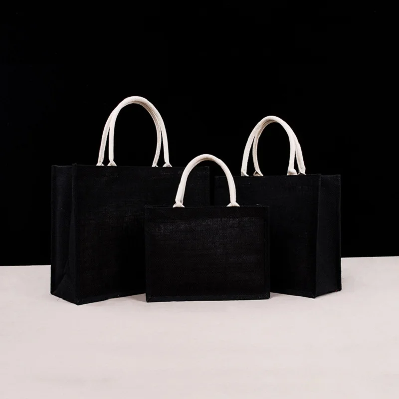 

Сумки-тоуты из мешковины 1 шт./лот, новые модные тканевые сумки, вместительные экологически чистые сумки для хранения, пляжные сумки на заказ