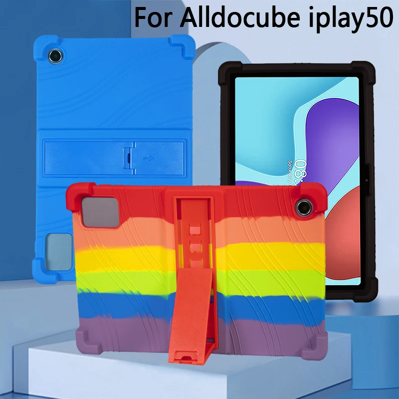 

Soft Silicon Cover For Alldocube iPlay50 iPlay 50 Pro Case Kids Safety 10.4" Tablet PC Kickstand Funda with 4 Shockproof Airbags