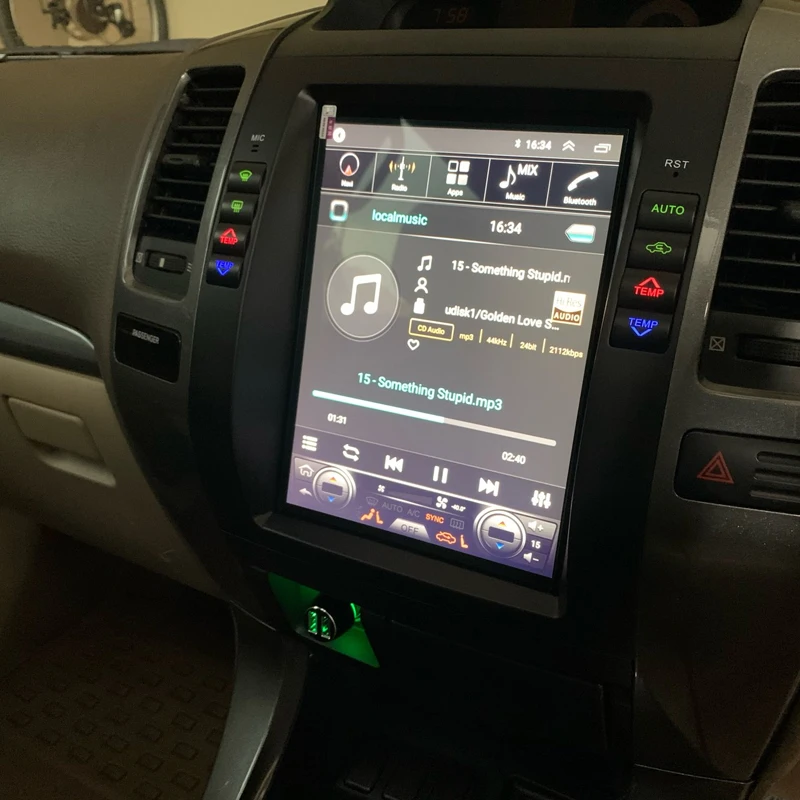 kaudiony 10 4 tesla style android 10 0 for toyota prado for lexus gx470 car dvd multimedia player auto gps navigation stereo 4g free global shipping