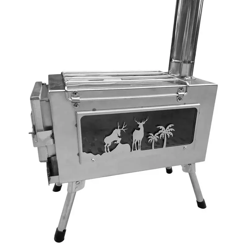 

Camp Tent Stove Outdoor Tent Camping Stove Portable Wood Stove Heating Burner Stove For Camping Fishing Cookout Hiking Travel
