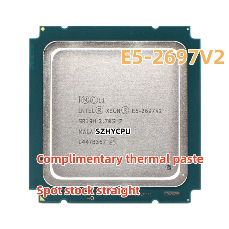 

Intel xeon E5-2697V2 2.7GHz 30M QPI 8GT/s LGA 2011 SR19H C2 E5-2697 v2 CPU Processor 100% normal work