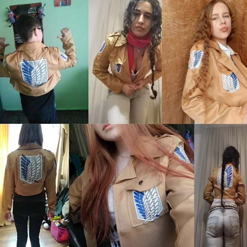 Куртка для косплея взрослых мужчин и женщин пиджак коричневого цвета с японским