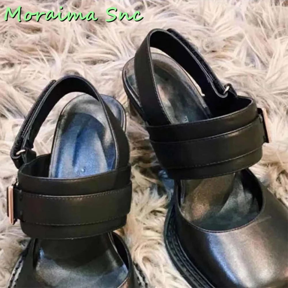 Fashion Round Toe Shallow Pumps Ankle Buckle Strap Metal Heel Leather Women Shoes Spring Summer 2023 White Solid Casual Newest