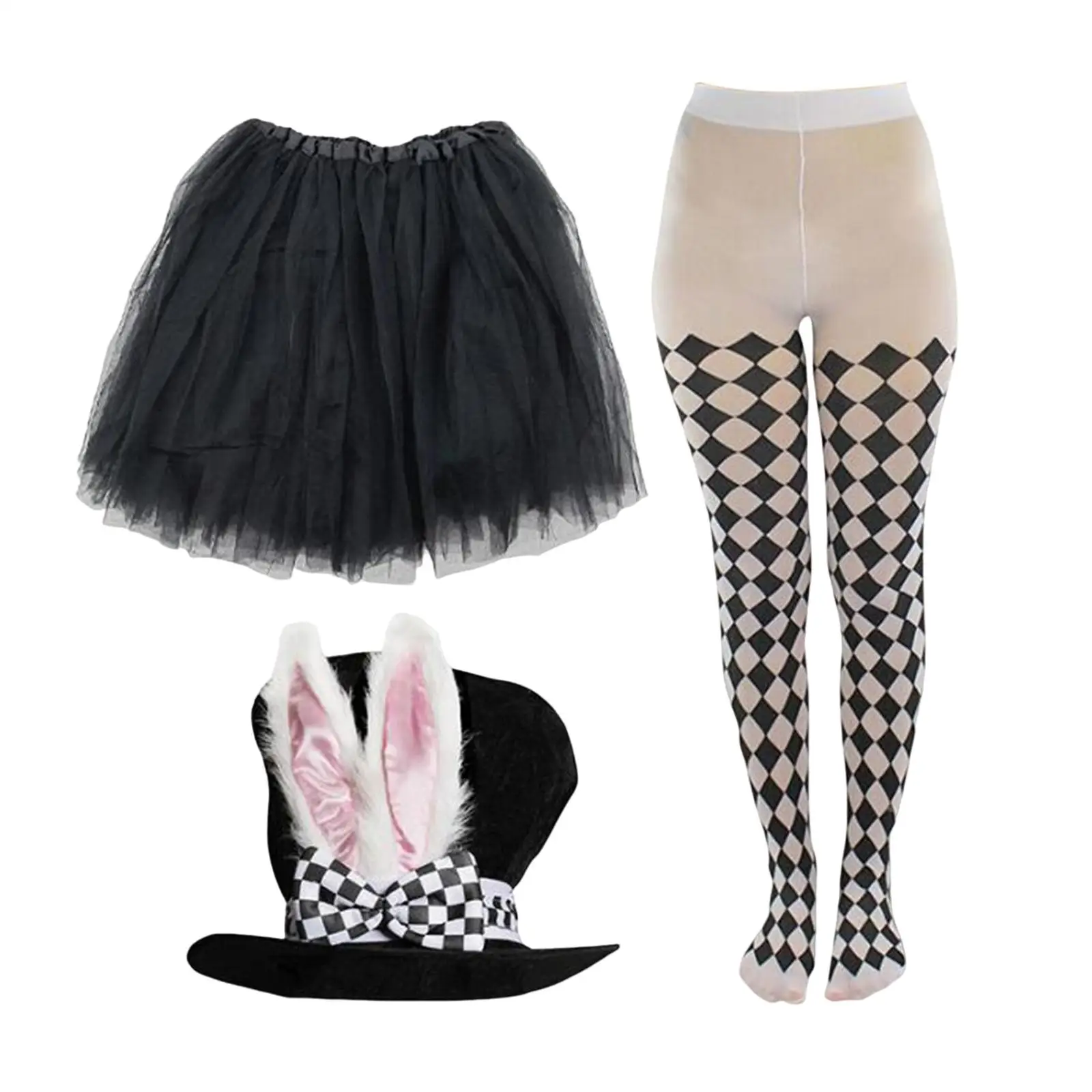 

Набор Пасхальных Кроликов для взрослых, шляпа с кроличьими ушками, бархатный костюм, аксессуар, головной убор для косплея