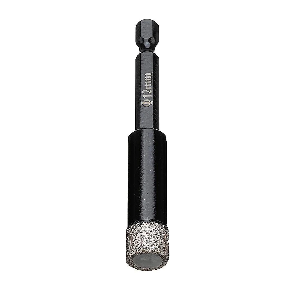 

6-15mm Vaccum Brazed Diamond Dry Drill Bit 10mm Length Hexagon Shank Drill Bits Porcelain Granite Tile Glass Marble For Cooling