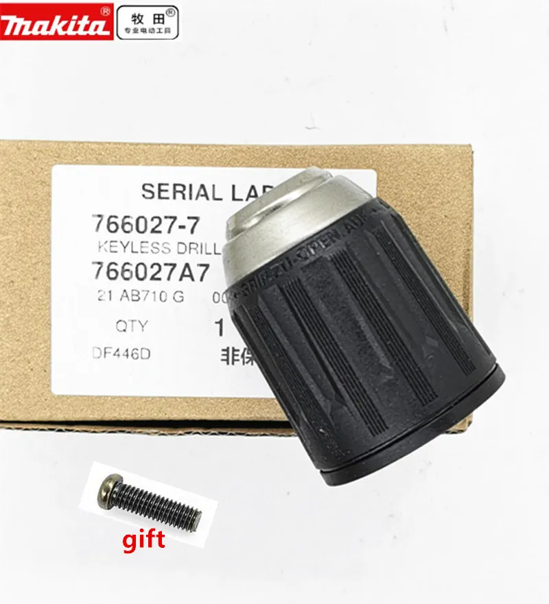 

Зажимной патрон без ключа 2-13 мм для Makita 766027-7 DHP484/DDF484/DDF482 /BHP452/BDF453/BDF452/LXFD01/LXPH05Z/XFD01RW DHP485 DDF446