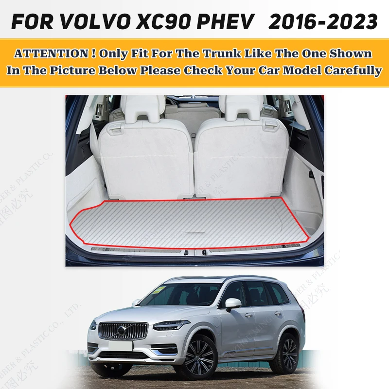 Коврик в багажник автомобиля для Volvo XC90 New Energy 7-Seat 2016 2017 2018 2019 2020 2021 2022 2023