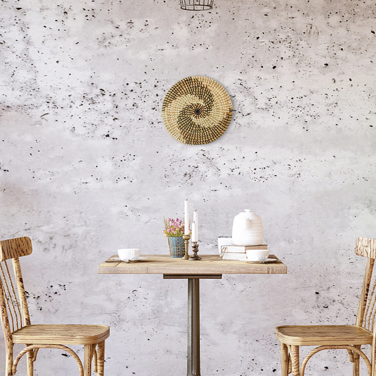 Плетеная настенная корзина Декор подвески плетеные Плоские Корзины из морских