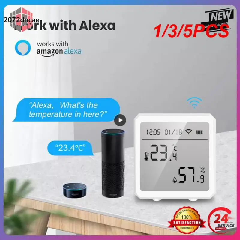 

1/3/5 шт. беспроводной смарт-термометр Tuya Zigbee3.0 с ЖК-дисплеем