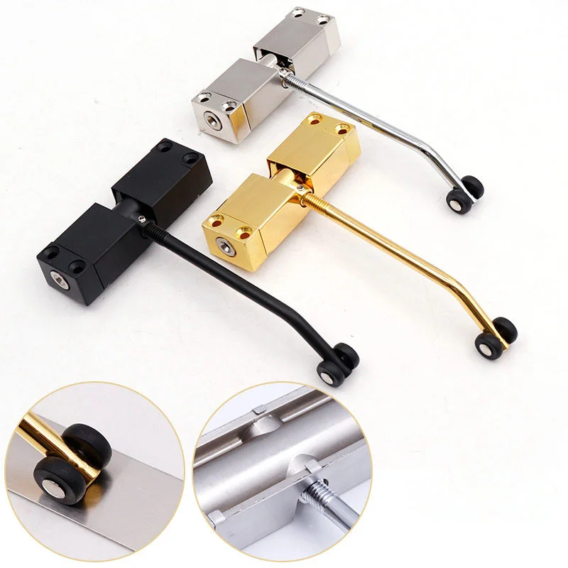 

40KG Stainless Steel Automatic Spring Door Closer Door Closing Device Buffer Silent Adjustable Door Close Furniture Hardware