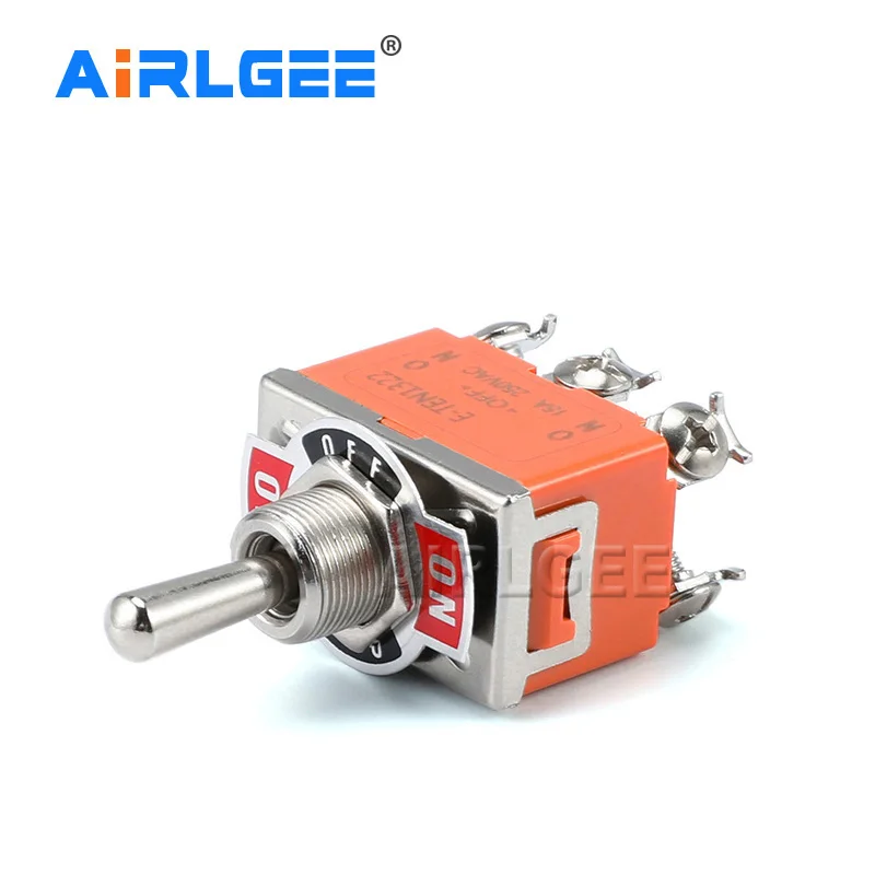 10 шт. ВКЛ./ВЫКЛ./вкл. Фиксация Тип 15 А 250 В 2/3 позиции 3/4/6 контактов терминал 12 мм