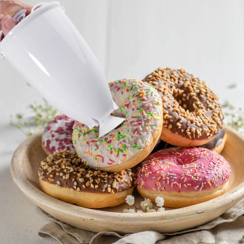 

Donut Maker Waffles Donut Baking Gadget Plastic Batter Dispenser Diy Donut Maker Dispenser Fry Donut Cookies Mold Kitchen Tools
