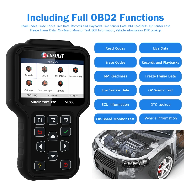 SC880 Obd Obd2 Диагностическое программное обеспечение для сканера Бесплатная