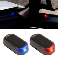 1car security light solar powered simulated dummy alarm wireless warning anti theft caution lamp led flashing auto accessories