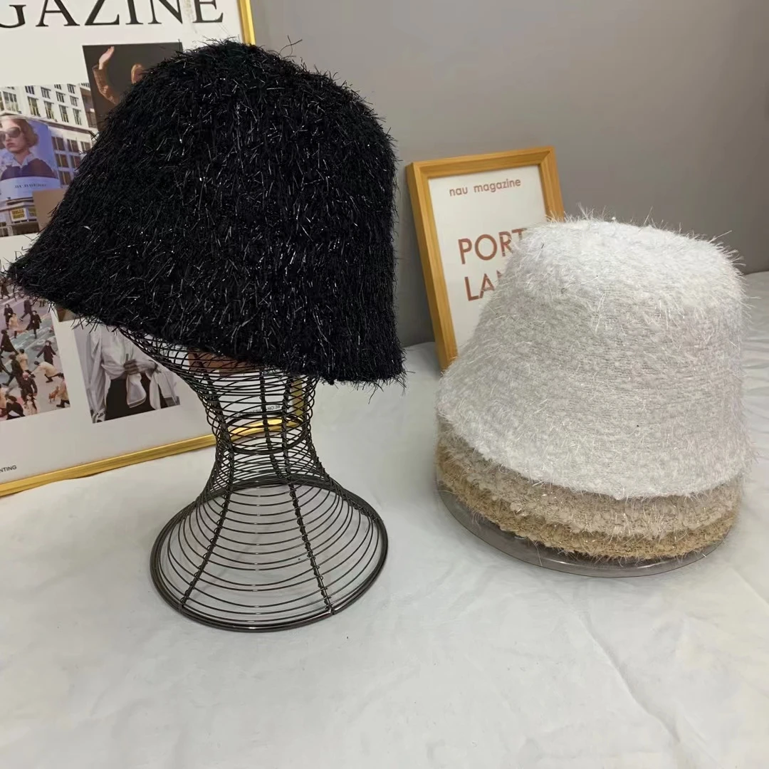 Новинка теплая зимняя Панама из кроличьего меха для женщин мягкая