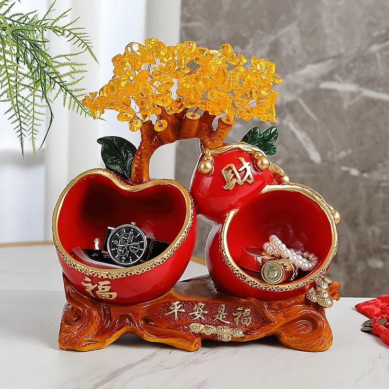 

Porch Key Room Decor Creative Crystal Fortune Tree Home Storage Ornaments Christmas Decoration Chinese Decorations Living 2022