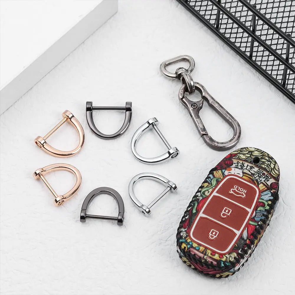 

Metal Belt Handle Bag Strap Accessories Detachable Leather Craft D Ring Buckle Clasp Open Screw