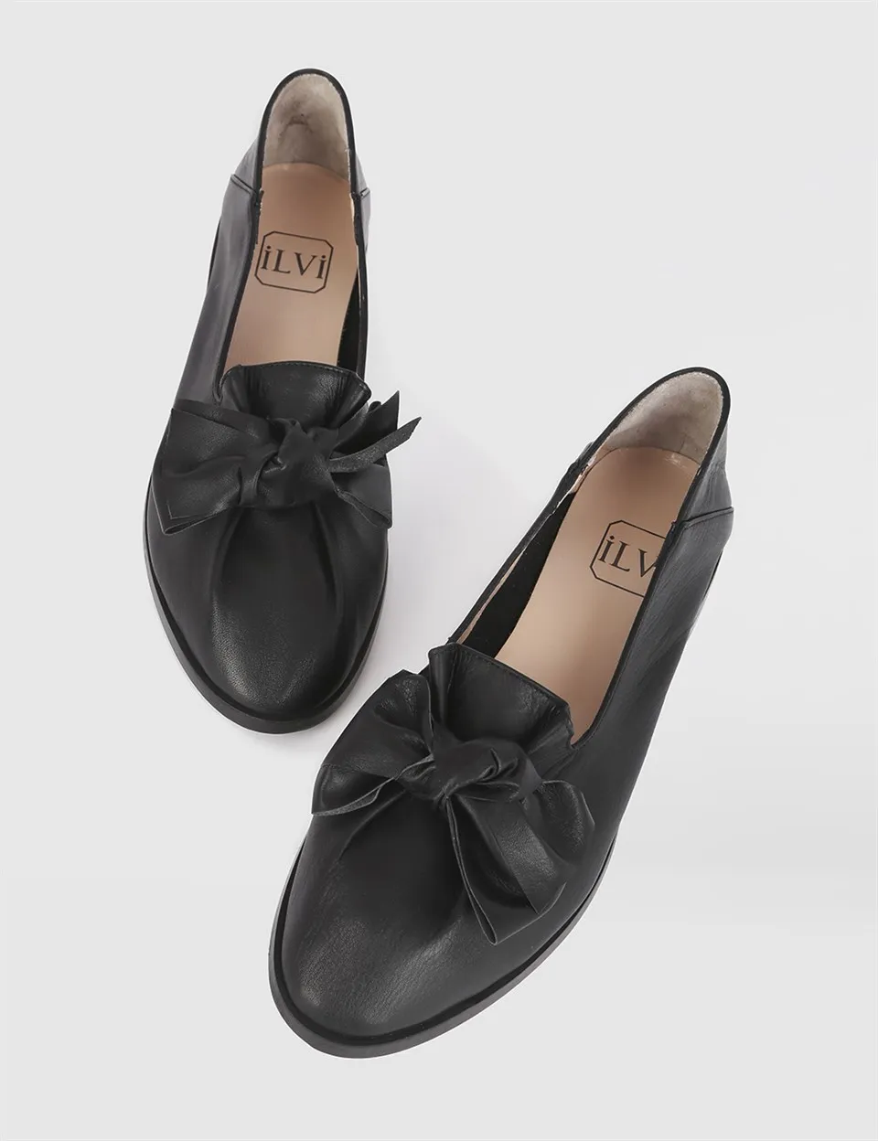 

ILVi-Genuine Leather Handmade Lerol Black Leather Women's Ballerina Women Shoes 2021 Spring/Summer