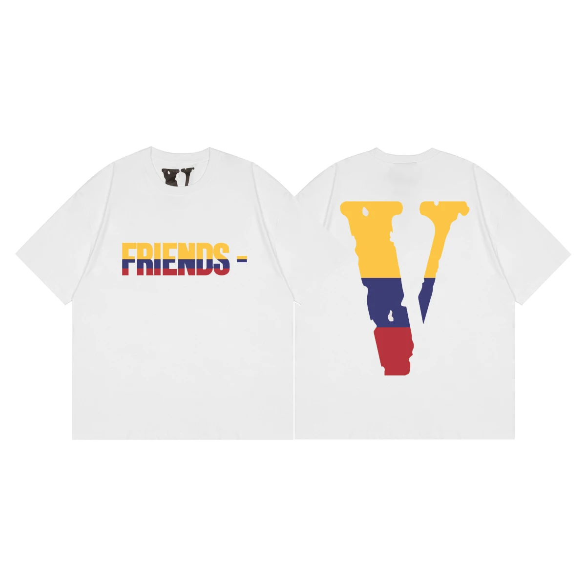 

VLONE Male/Female Couple Casual Fashion Trend High Street Loose HIP-HOP100% Cotton Flag MEX Print Round Neck T-Shirt 022