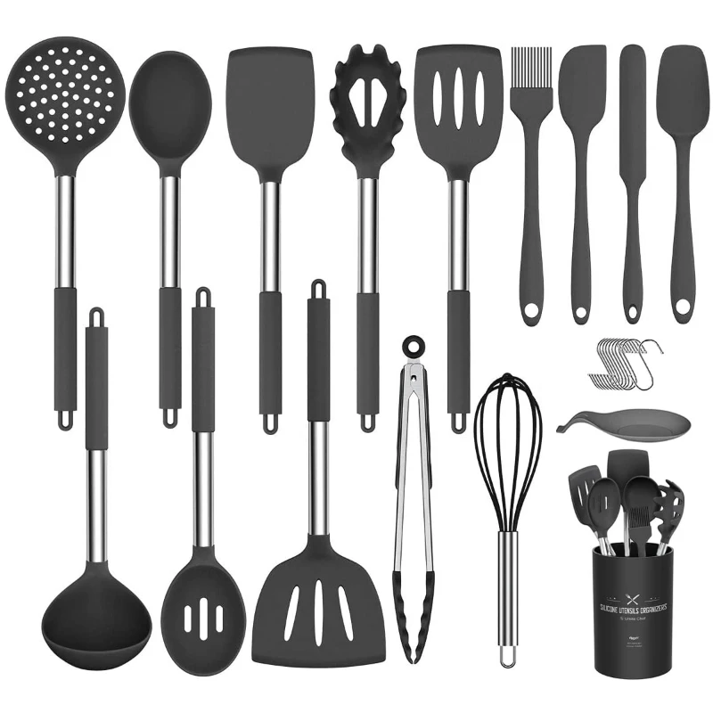 

Silicone Cooking Utensil Set, 36pcs Silicone Cooking Kitchen Utensils Set, Non-stick Heat Resistant - Best Kitchen Cookware wit