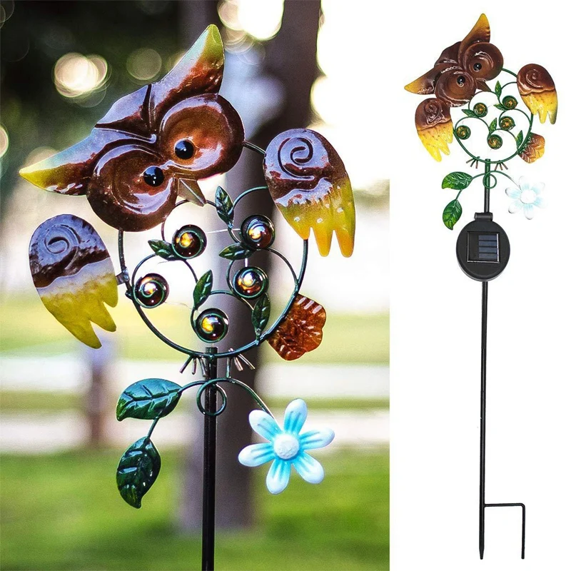 

HOT SALE Garden Solar Lights Outdoor Owl Solar Light For Pathway Yard Lawn LED Decorative Garden Lights