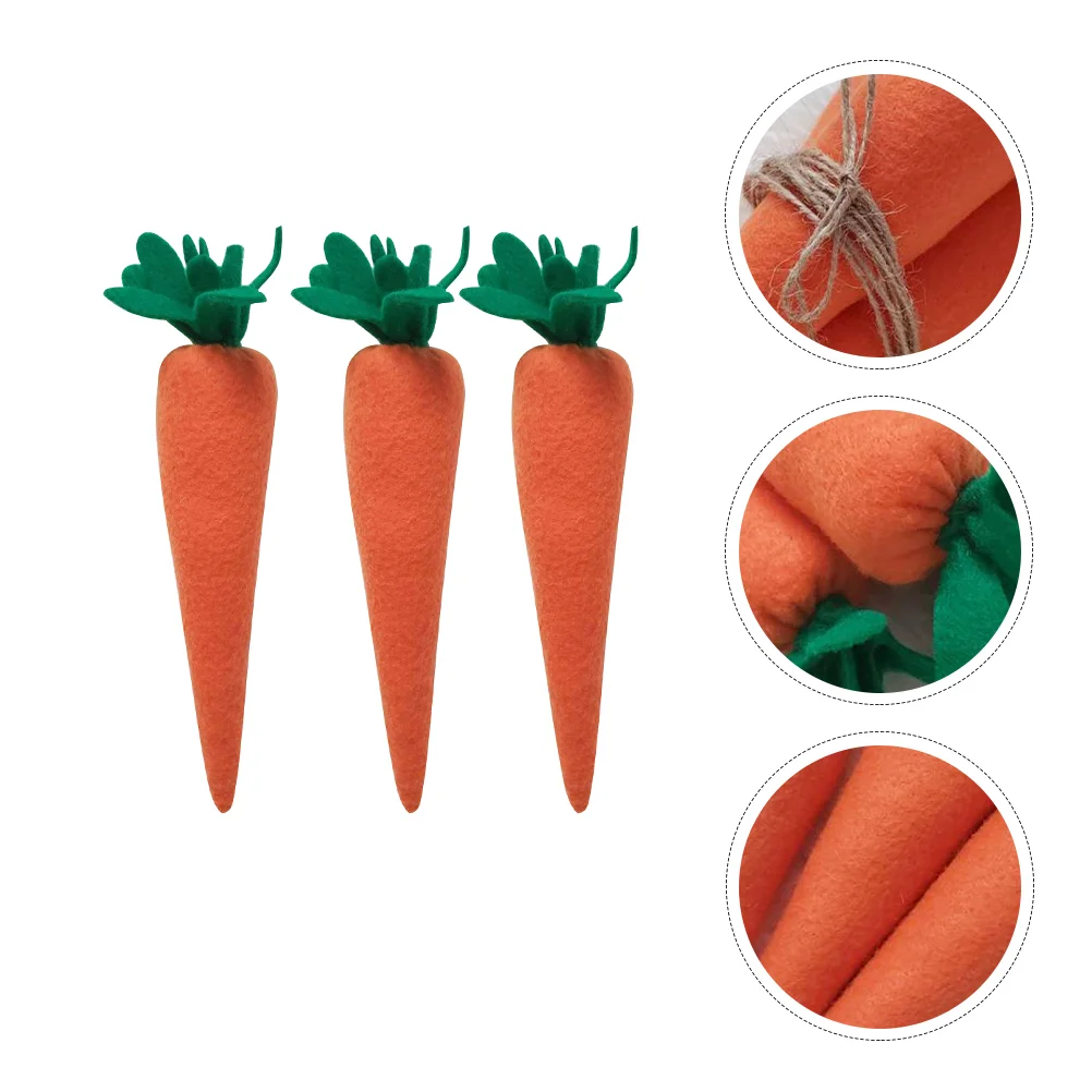 

Carrot Easter Plush Carrots Ornament Photo Prop Party Centerpiece Booth Hanging Vegetables Figurine Farmhouse Toy Decor