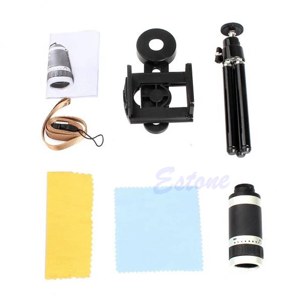 

587D Universal 8X Optical Zoom Camera Telescope Lens Holder Tripod For Mobile Phone